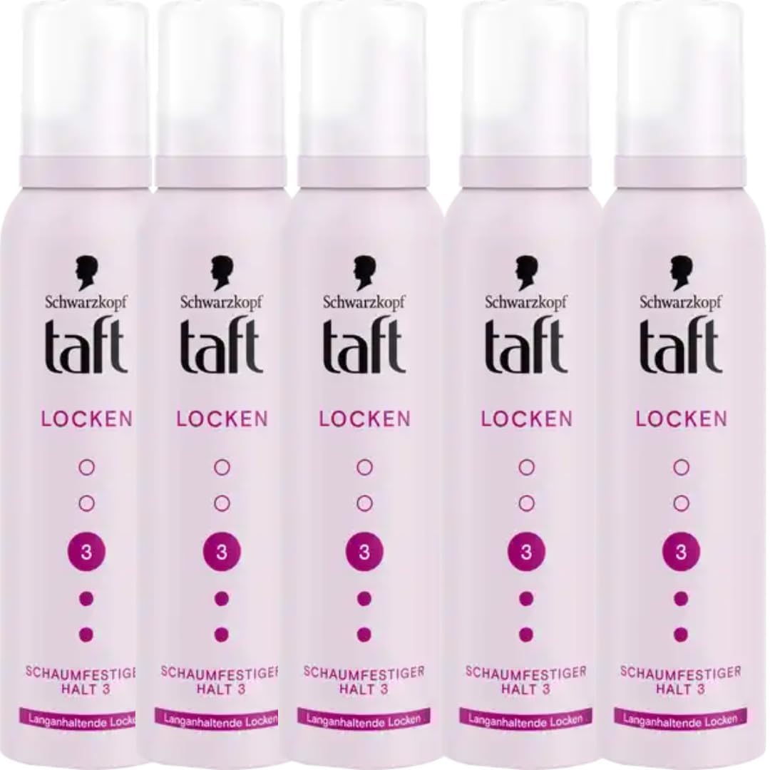 Schaumfestiger Locken Haltegrad 3, Haarschaum für langanhaltende Locken, vegane Formel Spray Haarspray 150 Mililiter x 5 Stück