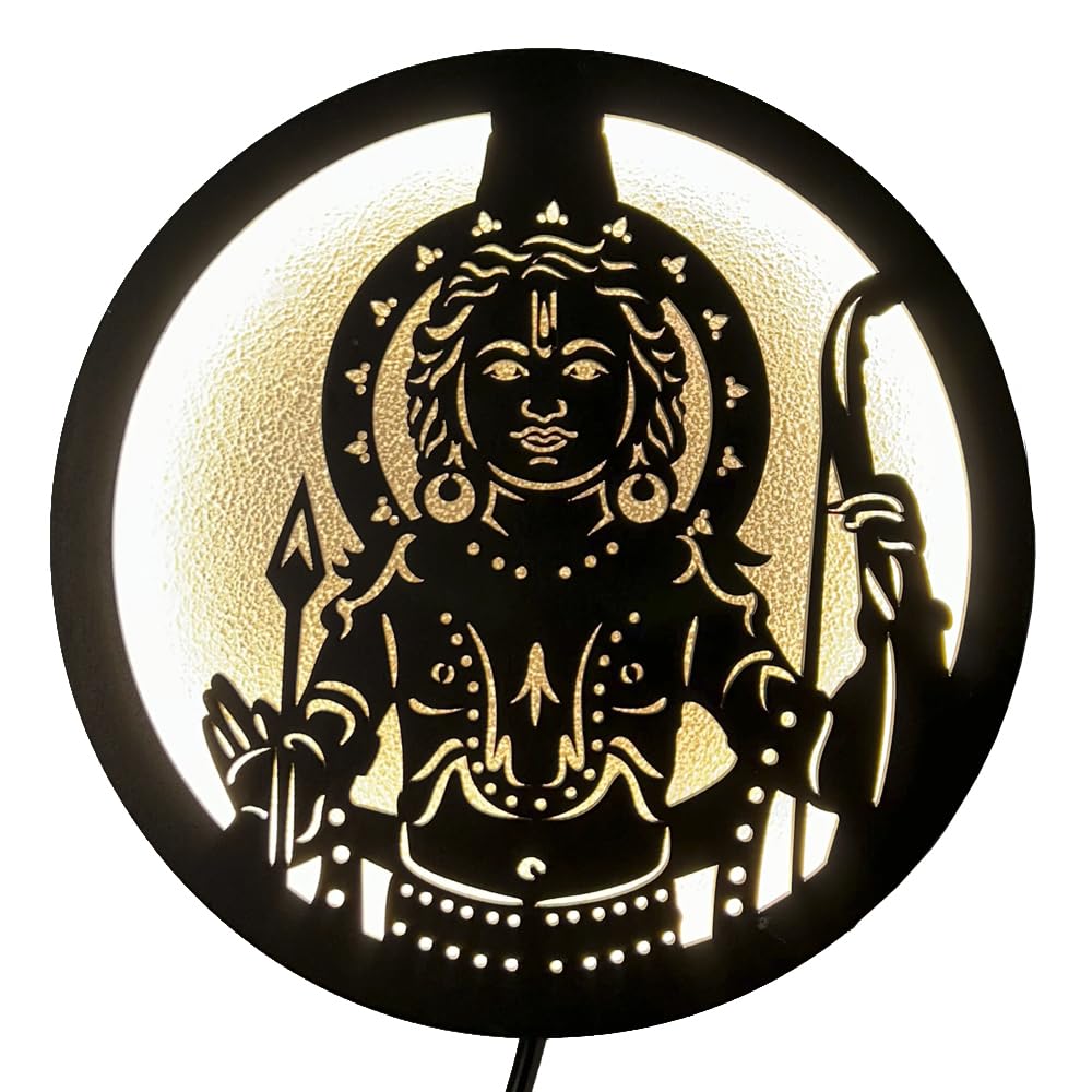 Moon Wall Lights - LED Backlit Mandir Decor -12