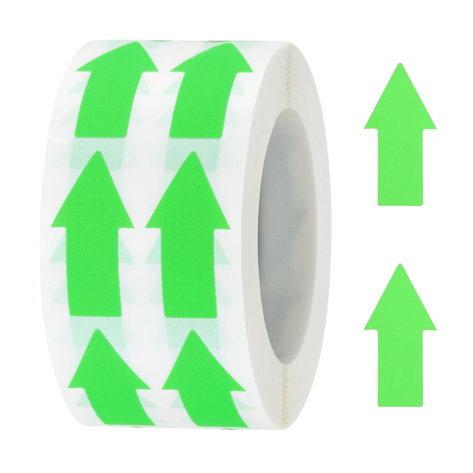 sourcing map Arrow Sticker Labels 1000 Count/Roll 0.6x1.2 Inch Fluorescent Green Adhesive Arrow Shape Signs for Scrapbooking DIY Craft Organizing Inventory