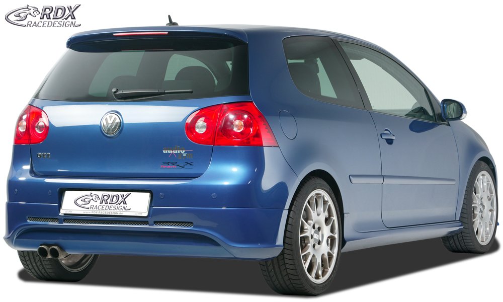 Minigonna posteriore compatibile con Volkswagen Golf V GTI/R Hatchback 3/5-porte 2003-2008 (scarico sinistra) escl. Variant/Plus (ABS)