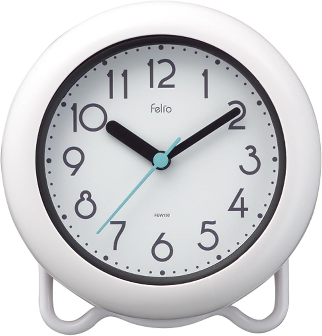 MAG(マグ) Felio FEW130WH IP52 Bass Clock, Analog, Bubble Coat, Dustproof, Splashproof, for Both Places, White