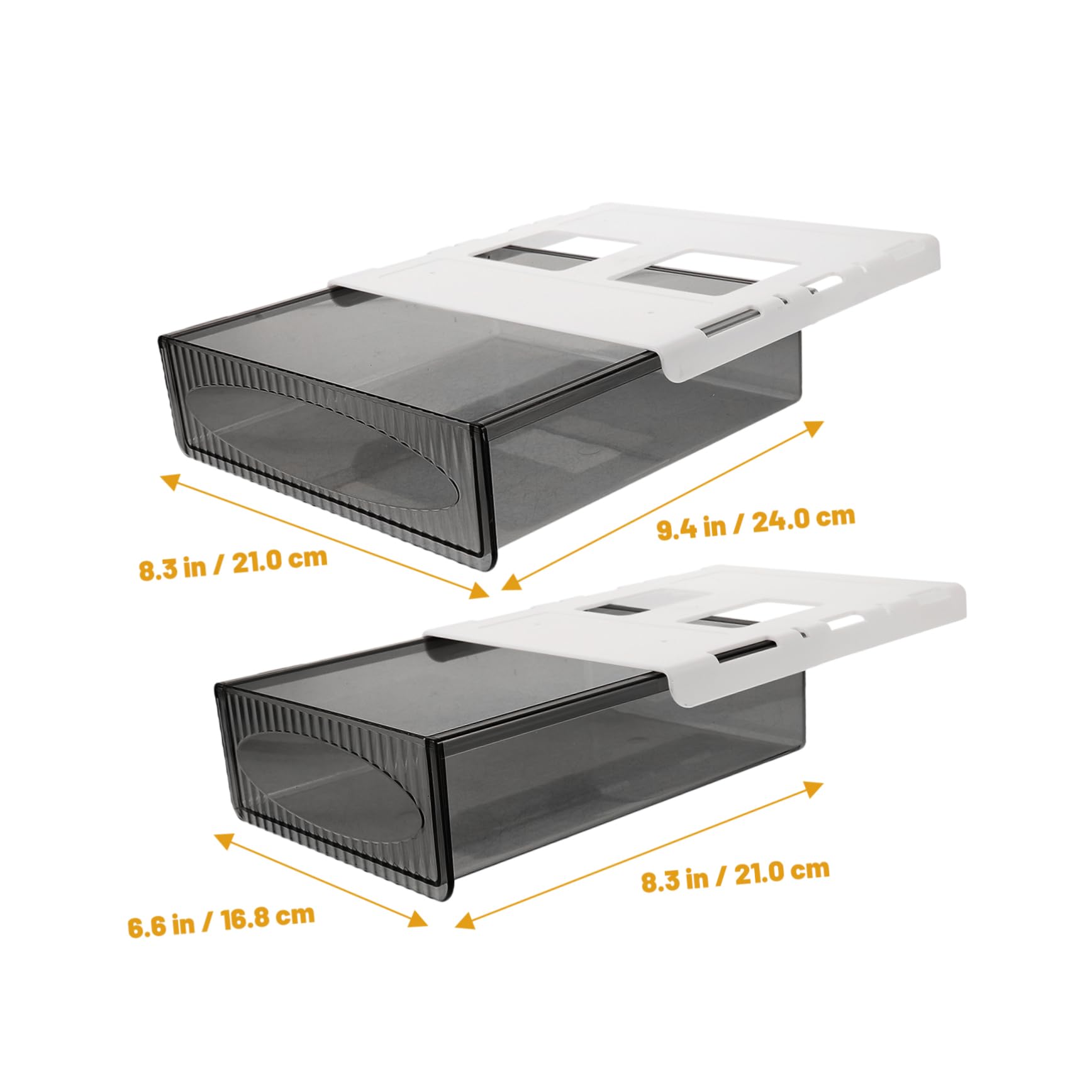 OSALADI 2pièces Rangement Sous Bureau Avec Bandes Adhésives Pour Organiser Petits Objets De Bureau Papeterie