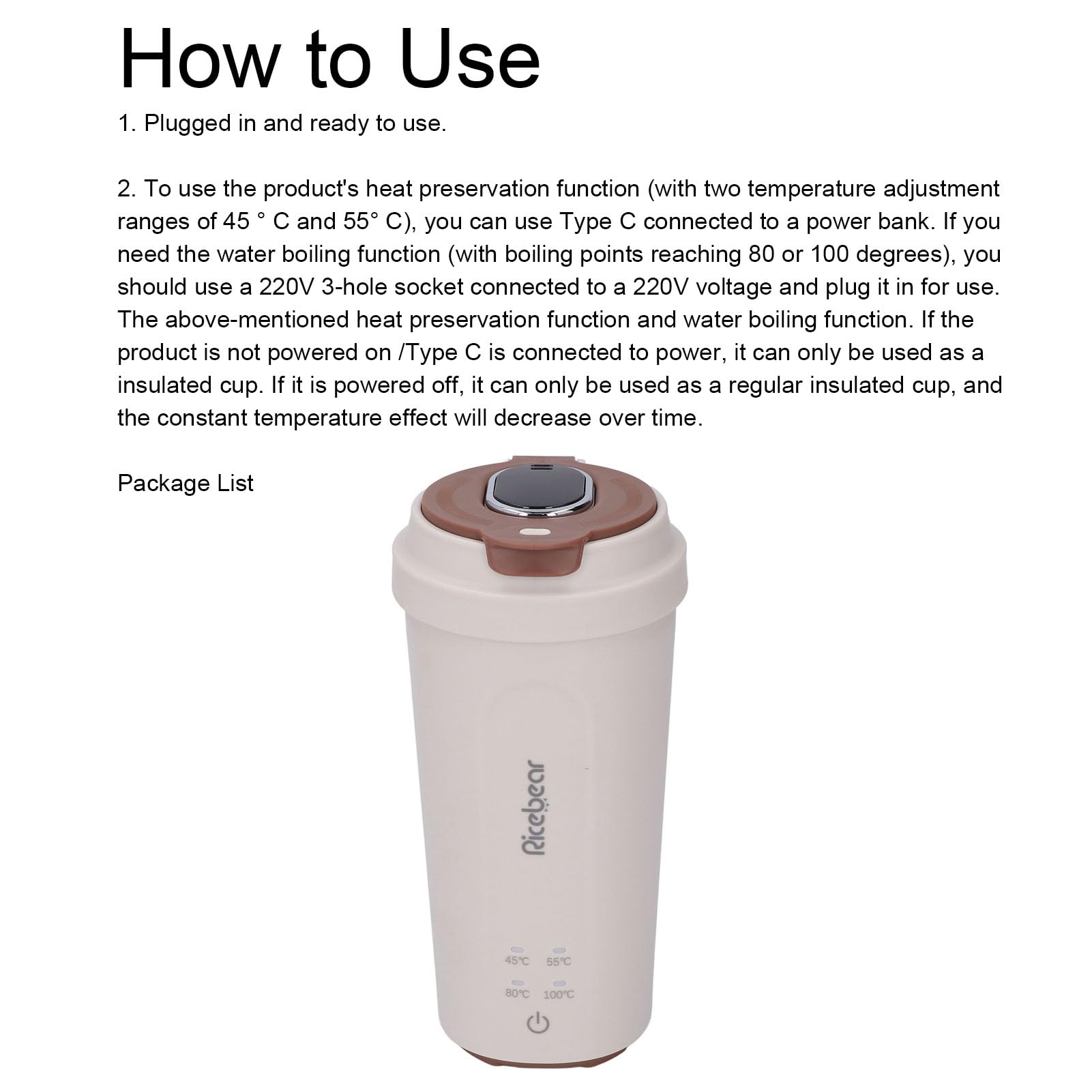 KIMISS Tragbarer Elektrischer Wasserkocher 500 Ml - Edelstahl -Mini Heißwasserkessel Zum Reisen, Wiederaufladbare 5000 mAh, 300 W Schnellkochen, Ideal für Tee, Kaffee und Babyformel