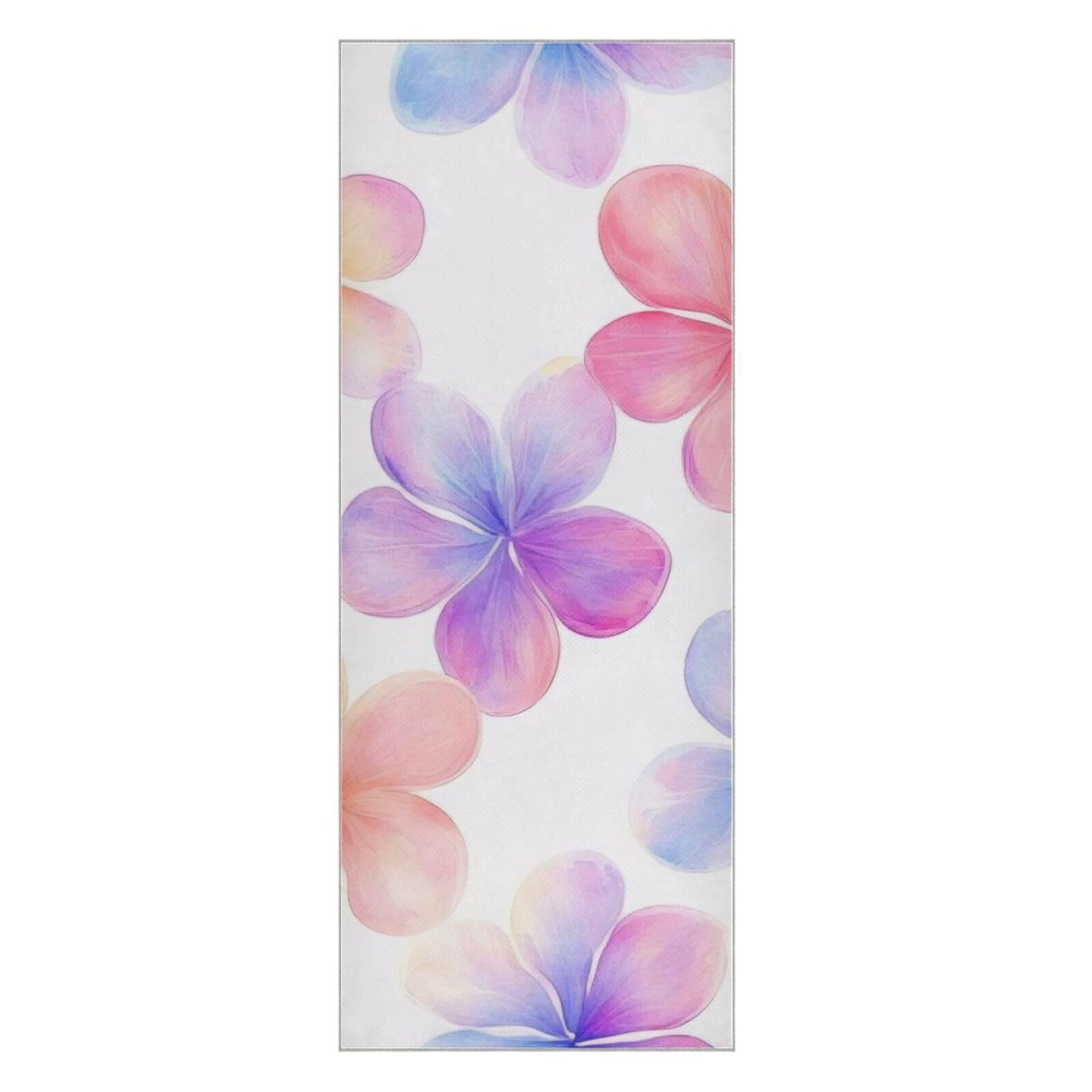 Hezely Non-Slip Hot Yoga Towel - Mat-Sized, Super-Absorbent Microfiber Sweat Towel for Gym, Bikram, Pilates and Yoga Mats,Spring Wildflowers