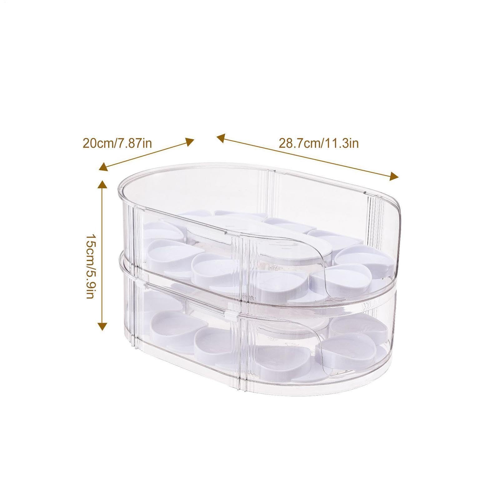 Eierablage Organizer Für Kühlschrank Transparente 2-lagige Stapelbare