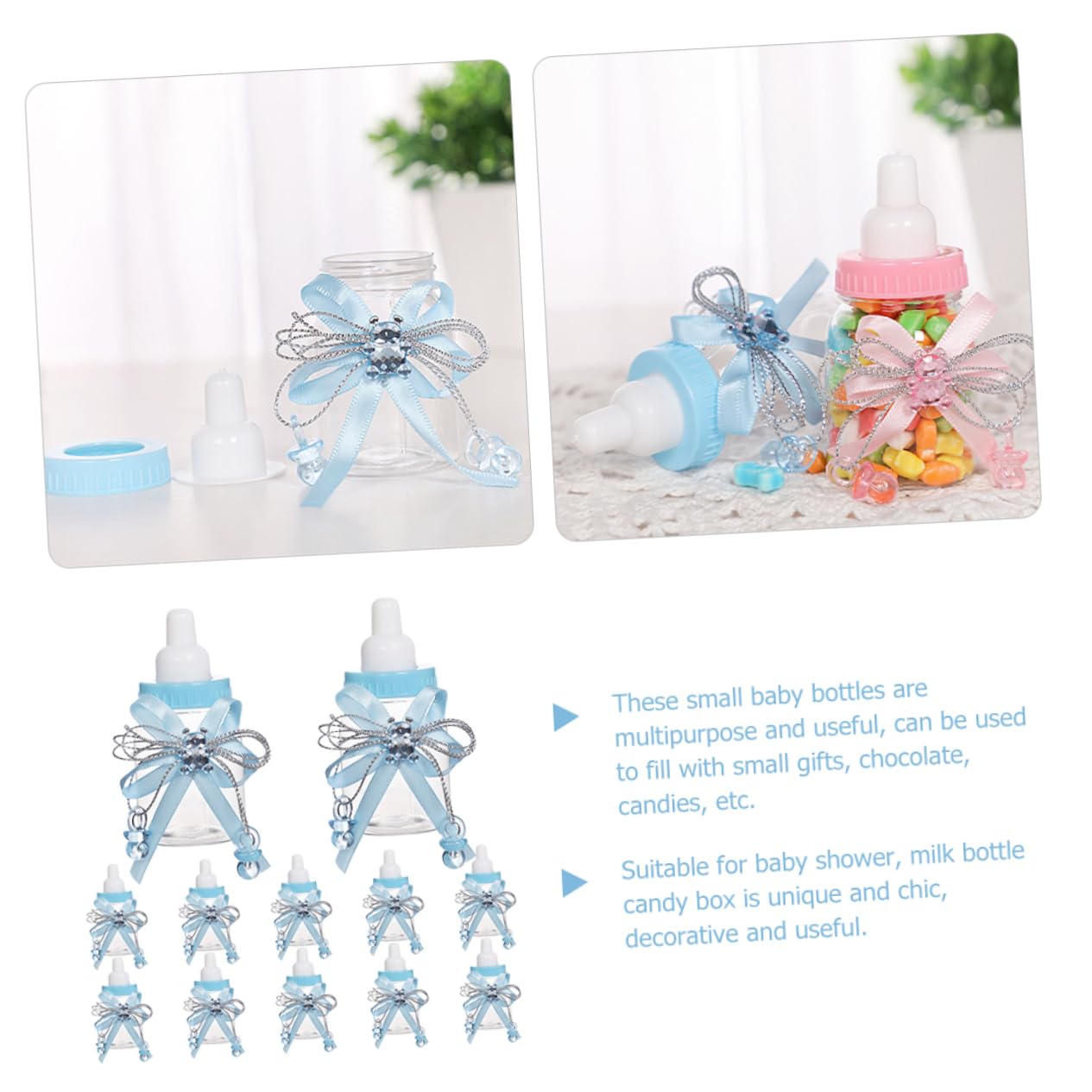 Luxshiny 12Pcs Bottle Candy Favor Boxes for Shower Supplies present Packing Containers for Beads Chocolates and Party Favors