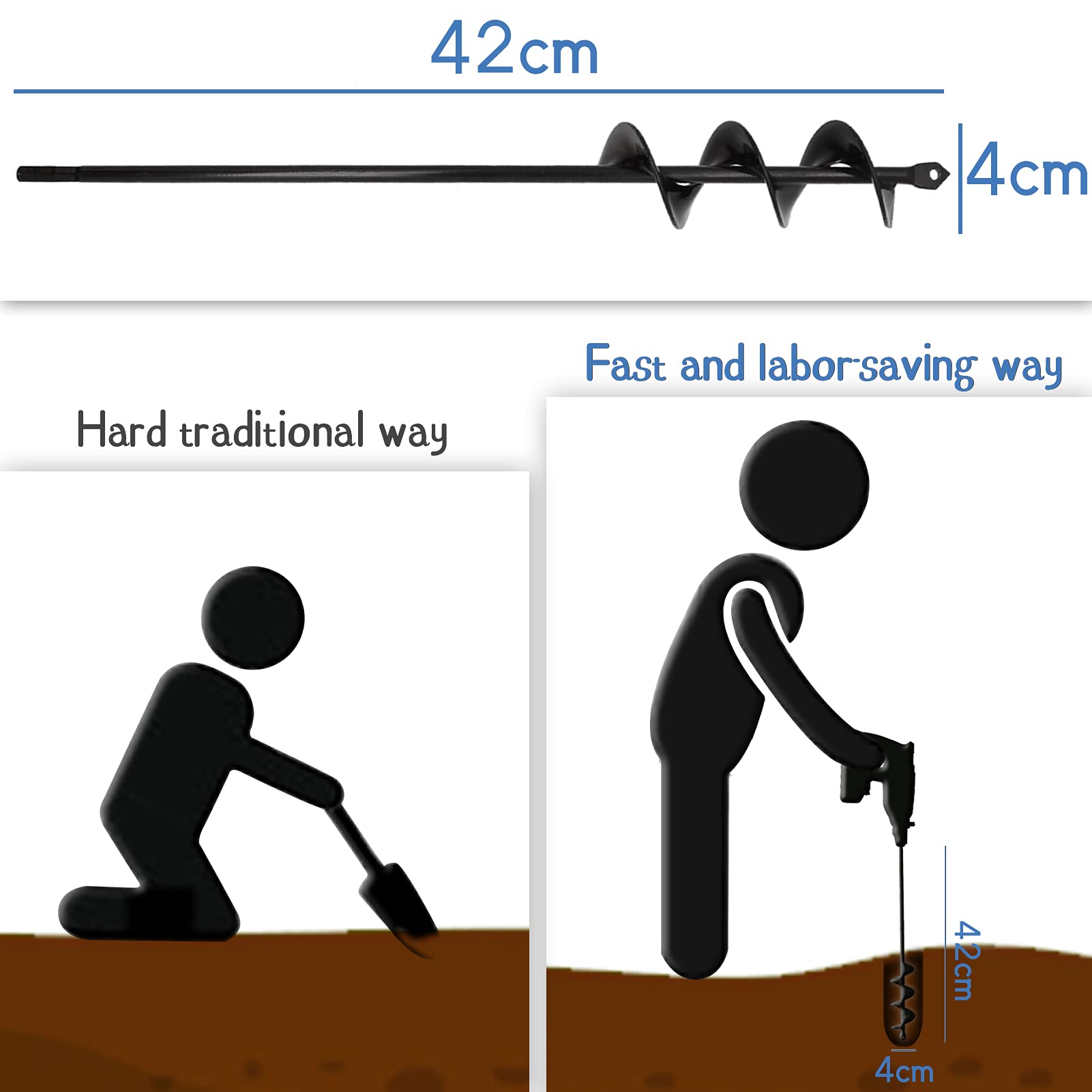Garden Hole Digger Auger for Planting Bulbs Seedlings,Bulb Planting