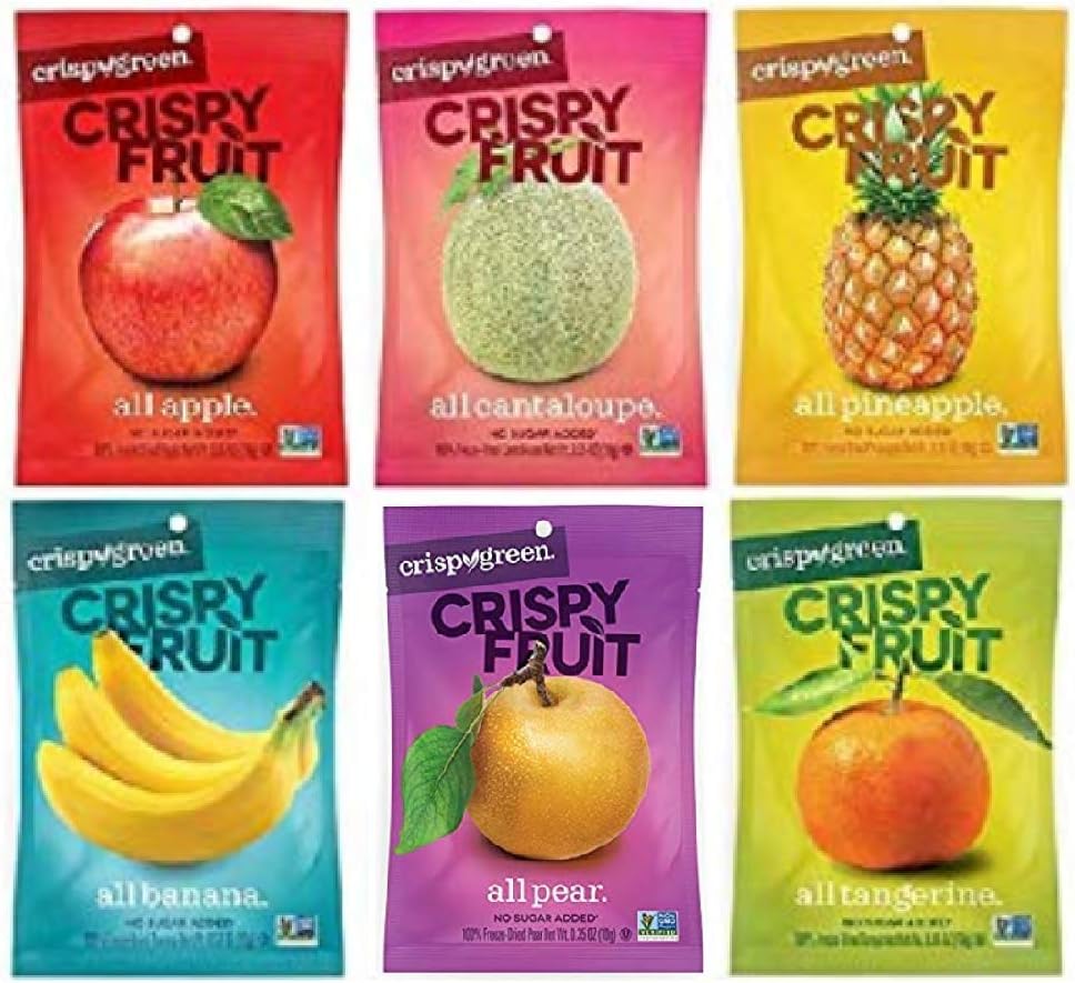 Crispy Green Variety Pack of 6 Assorted Fruits, 0.36 Ounce (12 Count) Variety Pack