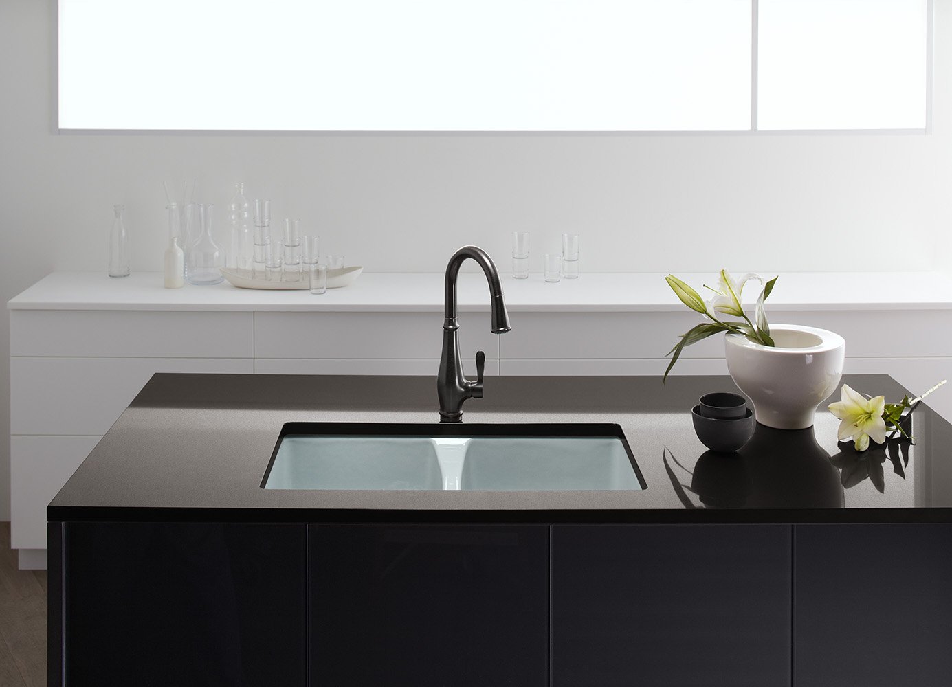 KOHLER K-5873-5U-0 Deerfield Kitchen Sink, 2.375, White picture similar