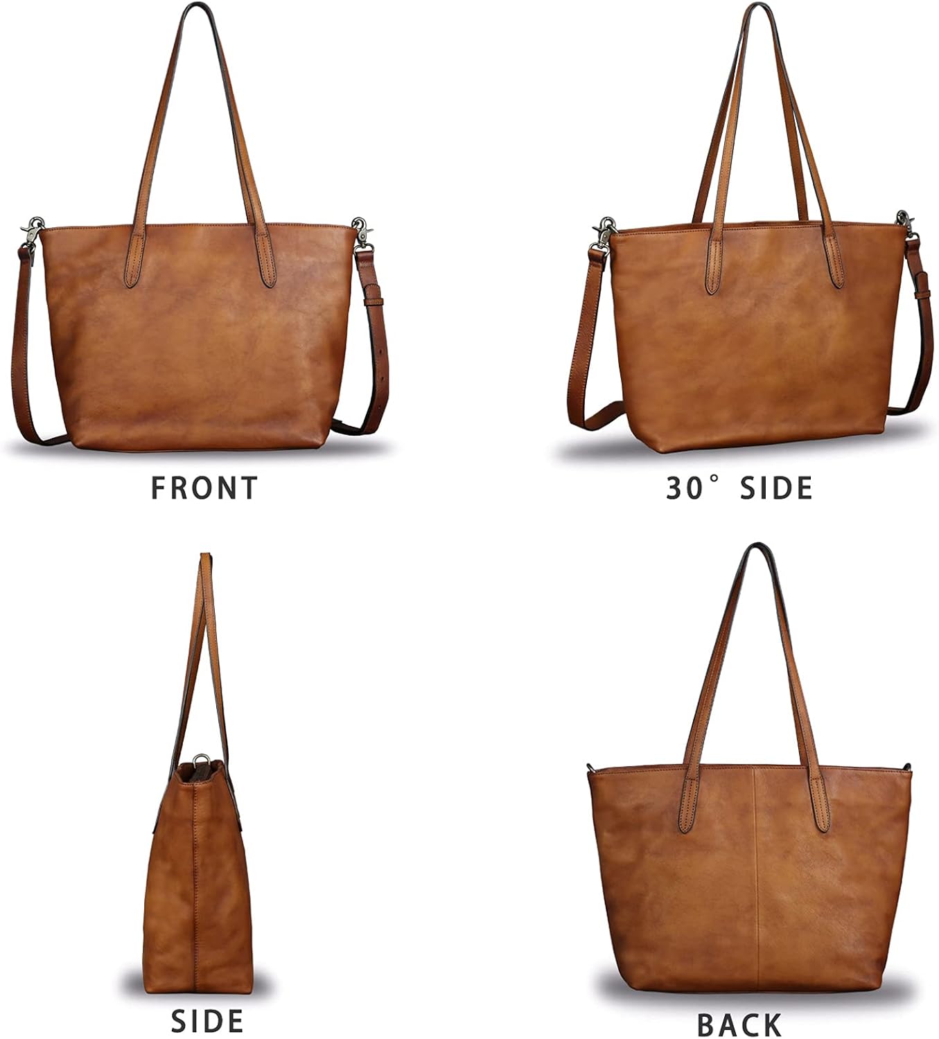 Genuine Leather Handbag Bag for Women Vintage Real Leather Shoulder Bag Purse Handmade Tote Bag Crossbody Bags