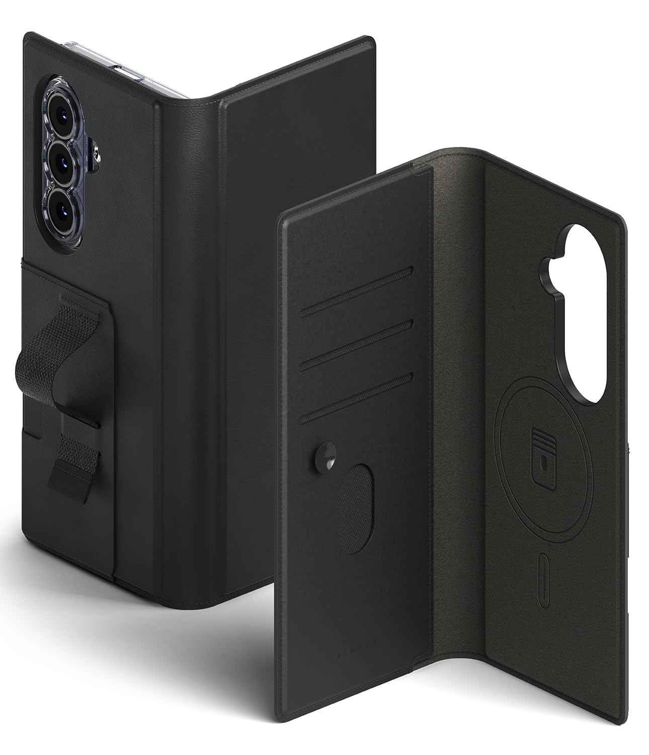 Ringke Porte-Carte Magnétique pour Samsung Galaxy Z Fold 8 Ultra | Folio Grip Wallet Magnetic Black, Portefeuille Magnétique, Téléphone Pochette Cartes, Cuir PU Premium, Multifonctionnelle