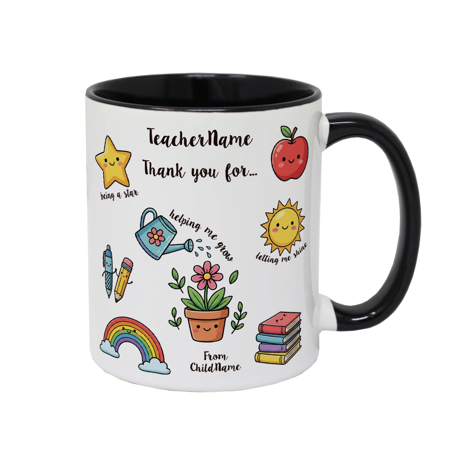Personalised Teacher Mug – Best Teacher Presents – Add Names, End of School