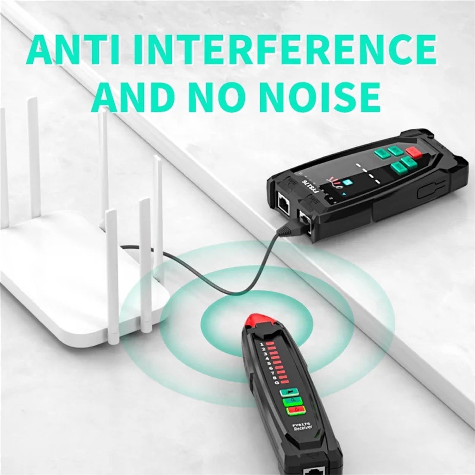 Tester for cavi di rete regolabile, distanza localizzazione, lunghezza del cavo, TDR RJ45, rilevatore linee digitale, filo PoE Prove di trasmissione
