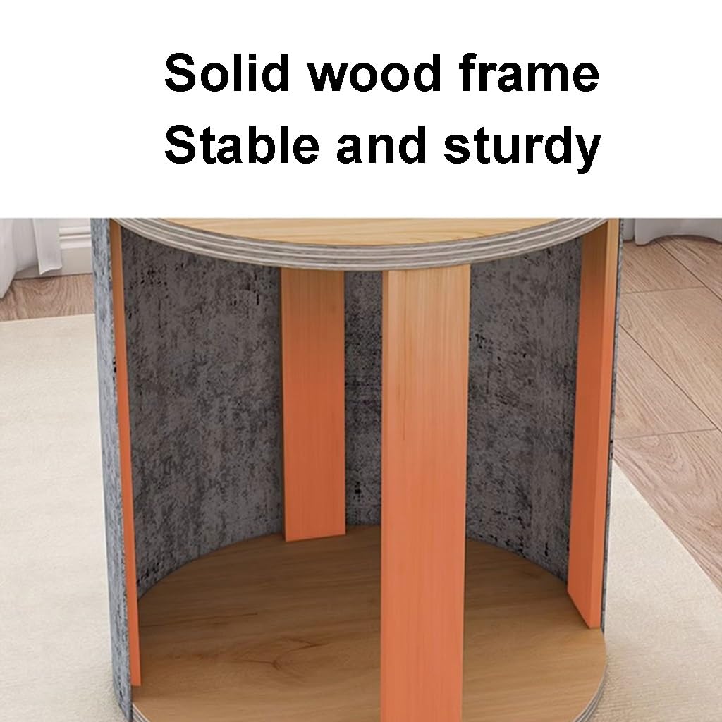 Runder Hocker Mit Stauraum, Stauraumhocker Für Wohnzimmer, Runder Stauraumhocker, Dekorativer Stuhl, Gepolsterter Hocker Kommode Hocker(Grün)