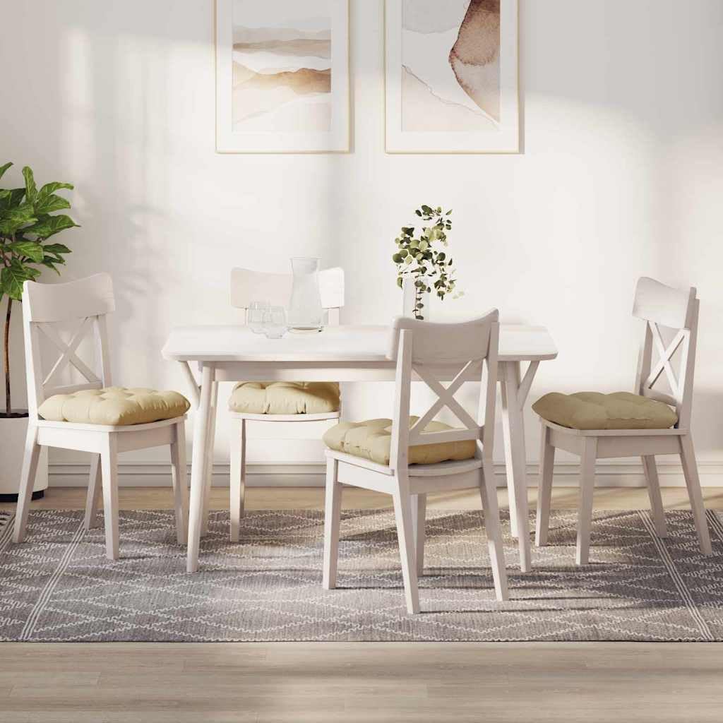Set di 4 cuscini per sedia, 40 x 40 x 12 cm, spessi, per sala da pranzo e divano, cuscini quadrati in morbido tessuto con rivestimento sfoderabile, per interni
