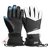 OutdoorMaster Guanti Invernali Uomo Sci - Guanti Neve Donna Sci - Impermeabili e Antivento, Compatibili Touchscreen con Tasche e Fibbie di Sicurezza - Ottimo per Sci, Snowboard, Trekking e Outdoor
