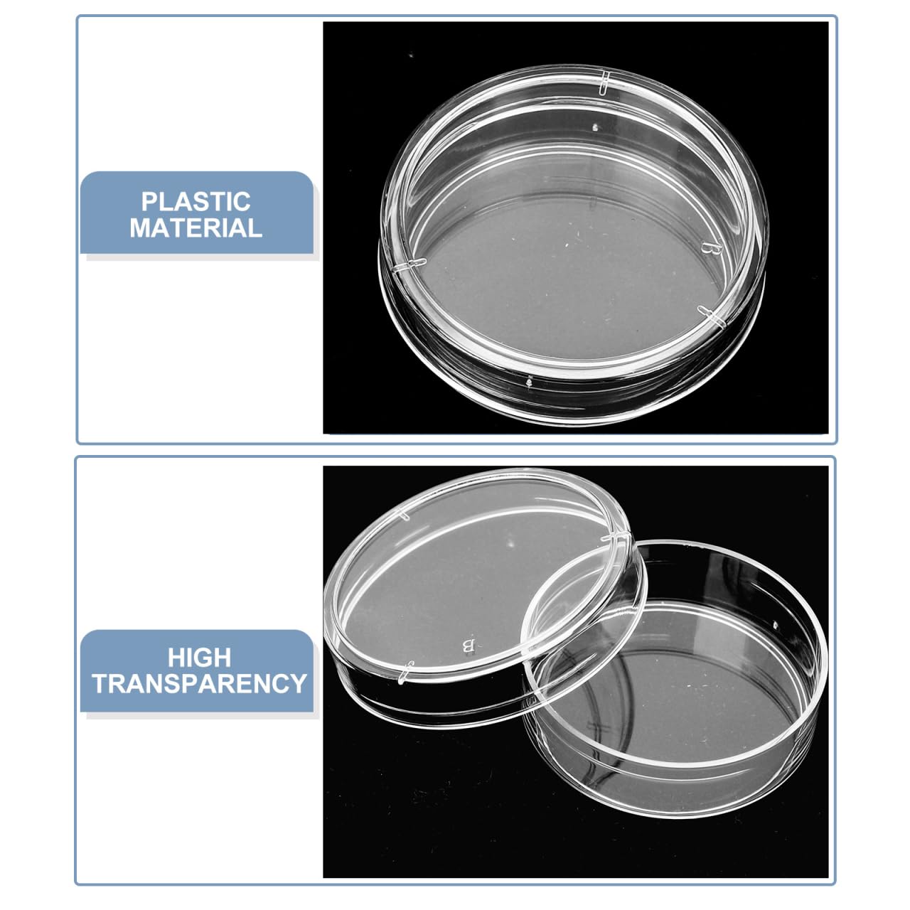 iplusmile 30 Stücke Petrischale Mit Deckel: Aus Kunststoff, Transparent, 35mm - Ideal Für Schule, Labor, Zellkultur, Mikrobiologie Und Wissenschaftliche Forschung