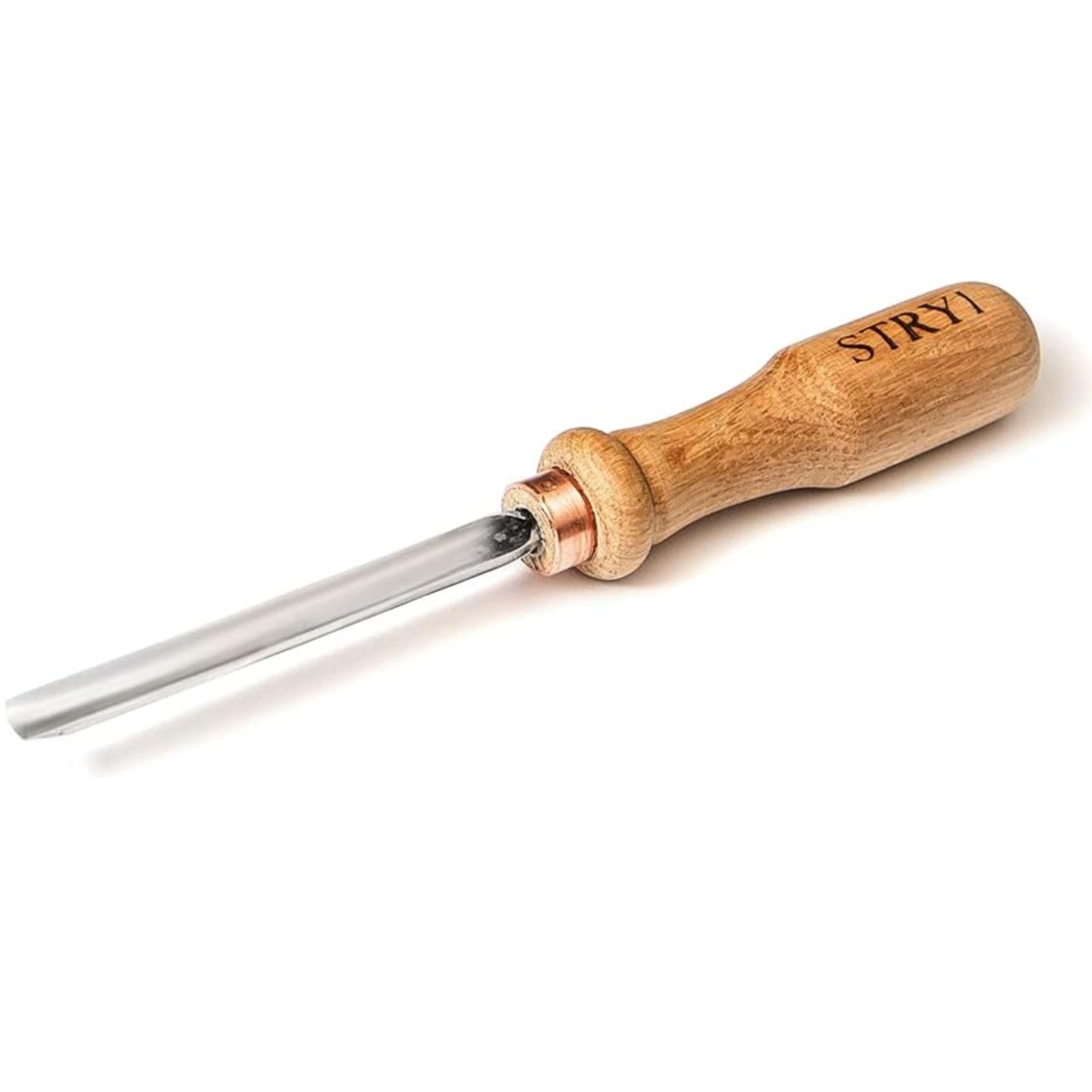 Stryi Wood Carving Gouge #8 Radial Profile - Medium Deep Wood Carving Basic Gouges, Rounded Chisel, Woodworking Gouge, Straight Hand Gouge For Hard and Soft Woods, Carvers Gift (Size 0.4 inch)