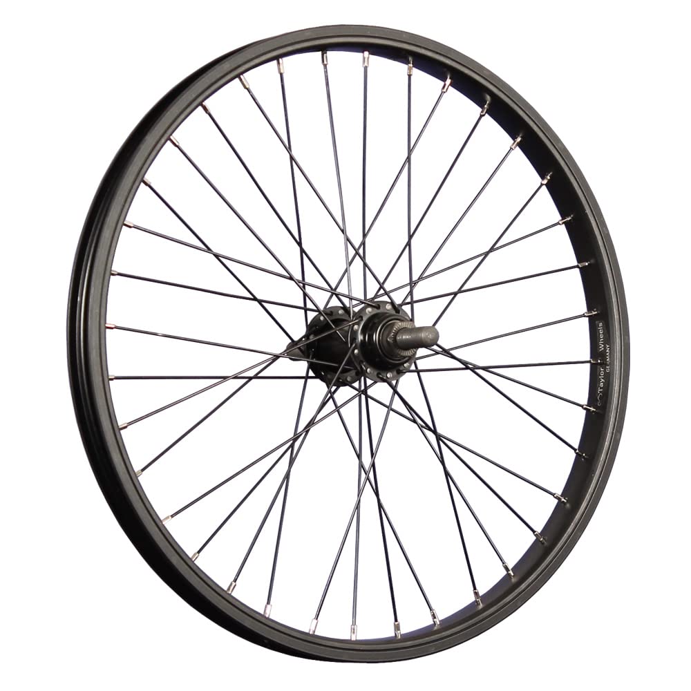 Laufrad 20 Zoll Hinterrad BMX 36 Loch 14mm Achse Aluminium Felge schwarz