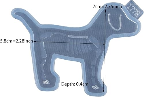 Miniatura 8 de Molde de silicona con forma de perro lindo, molde de fundición de resina epoxi, moldes de llavero de resina, para llavero, colgante, collar,