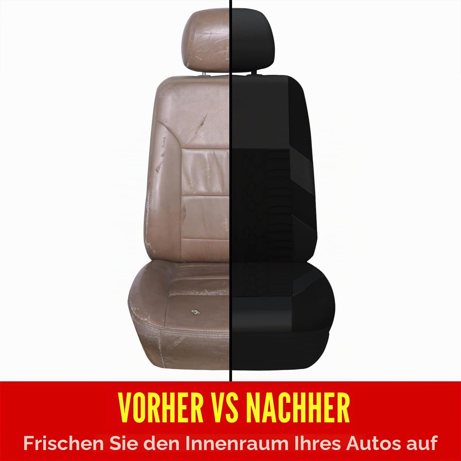 abrupt Auto Sitzbezüge für VW Taigo/Taigo R-Line SUV Crossover, Custom Autositzbezüge Set Allwetter Sitzbezüge Auto Vorne und Hinten Autositzschoner Auto Schonbezug Autositz,E Black
