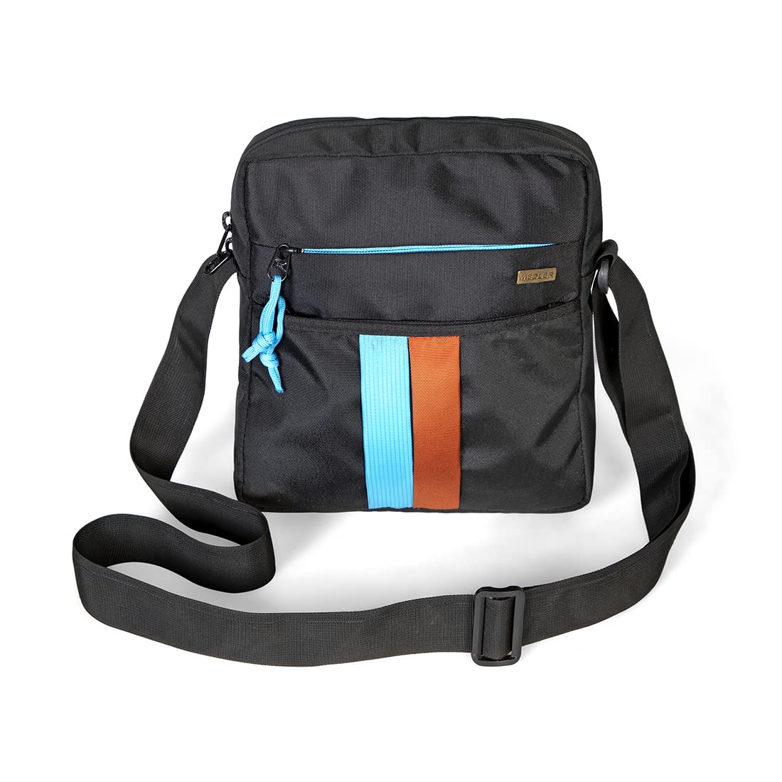 M MEDLER Sukhi-76568 Stylish Nylon Waterproof Sling Cross Body Travel Office Business Messenger/Sling Bag for Men Women (Black)