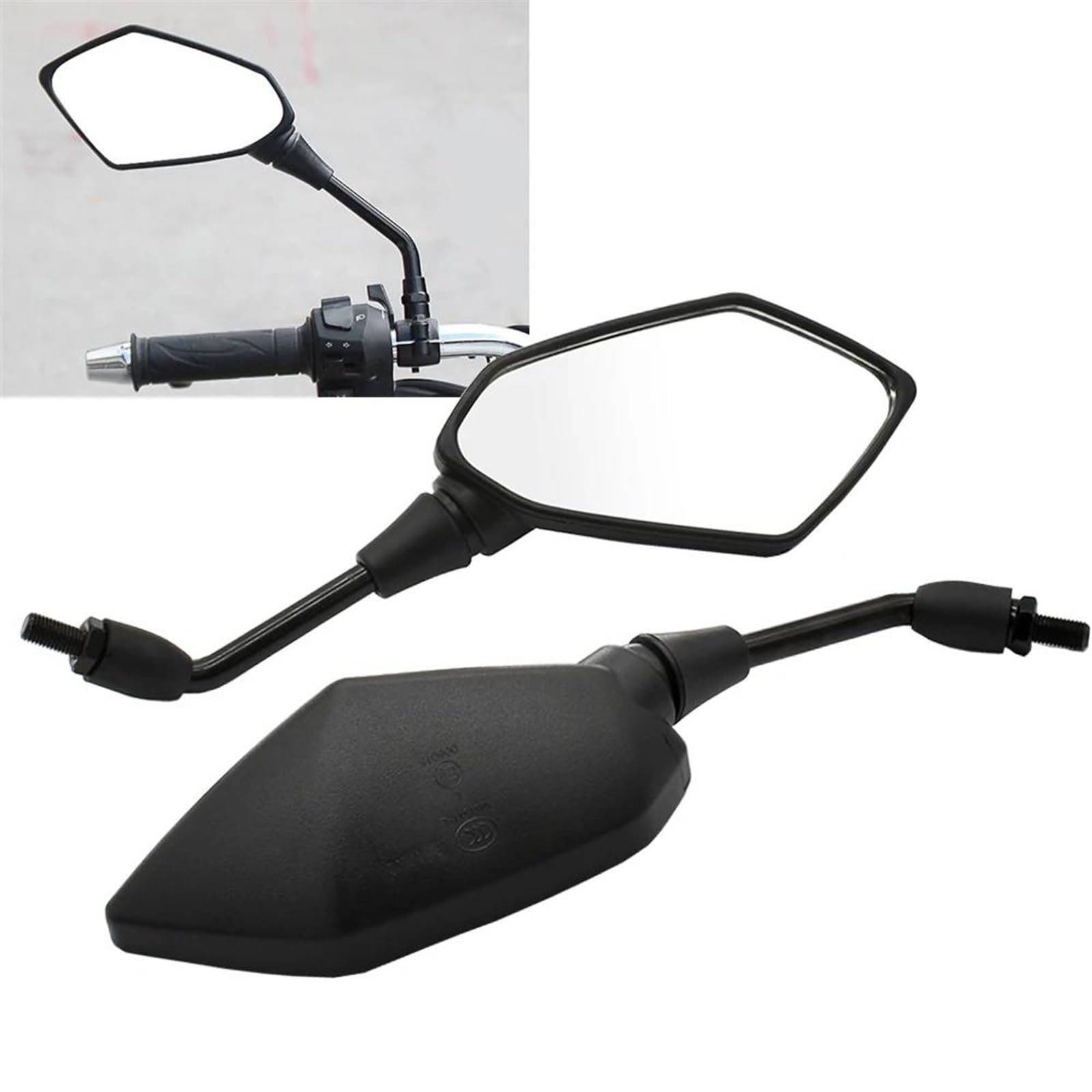 Motorcycle Rear View Mirrors Back Side Convex Mirror For