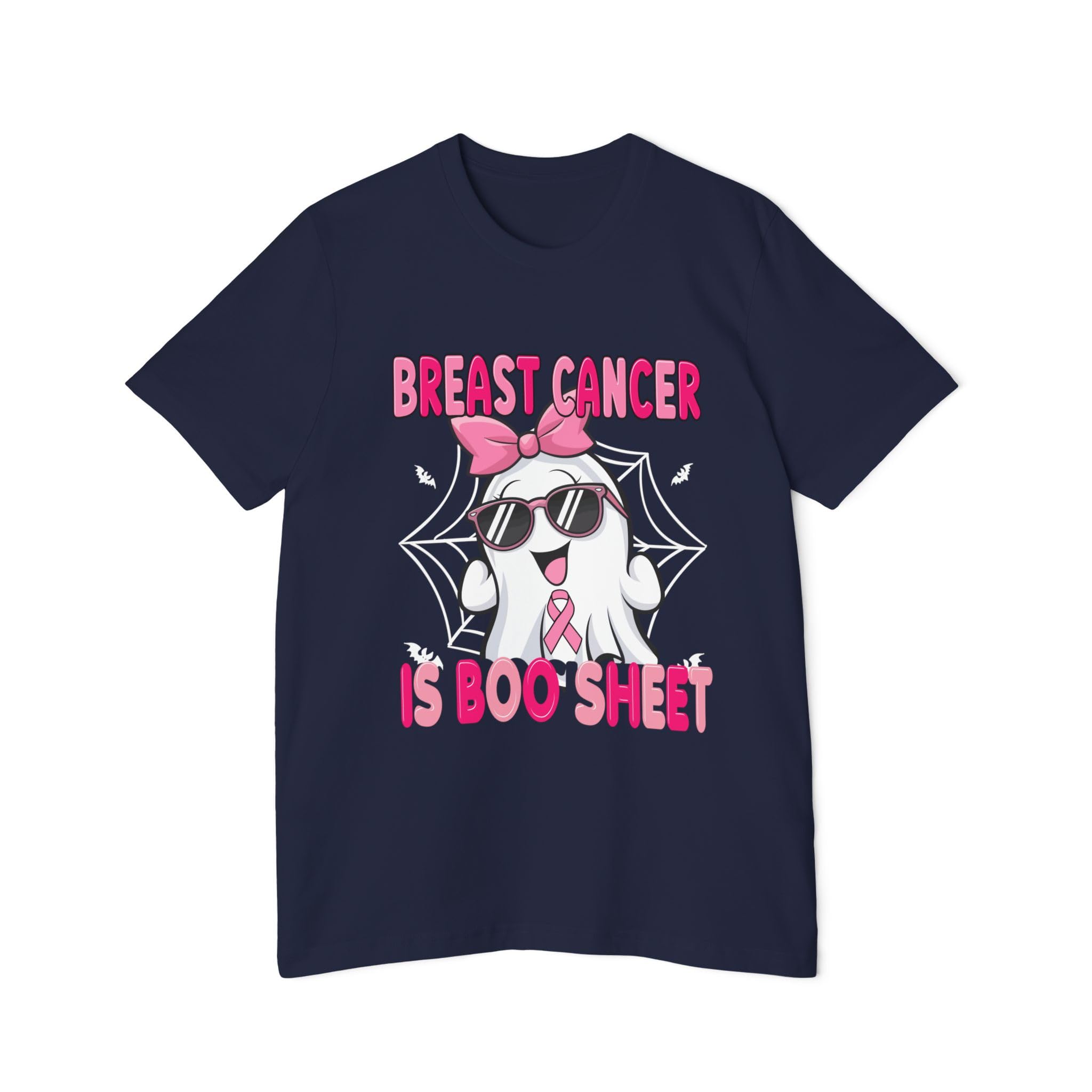 Breast Cancer is Boo Sheet Halloween Breast Cancer Awareness USA-Made Unisex Short-Sleeve Jersey T-Shirt