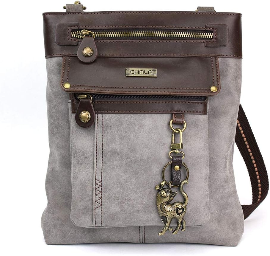 CHALA GEMINI Crossbody Canvas Gift Messenger Bag Brown