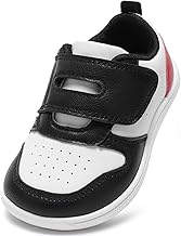 STQ KIDS Children's Girls' Casual Sneakers Wide Toe Reading First Steps Tennis Outdoor Activities Black-Red 21