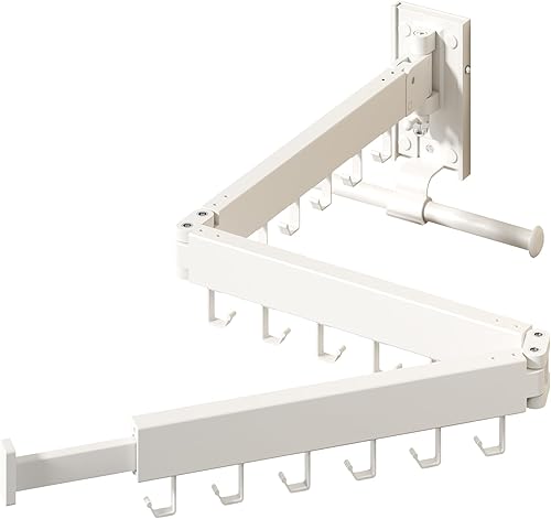 Percha de ropa montada en la pared, estante de secado de ropa, estante de secado de ropa, soporte de pared, tendedero de ropa, retráctil, plegable,