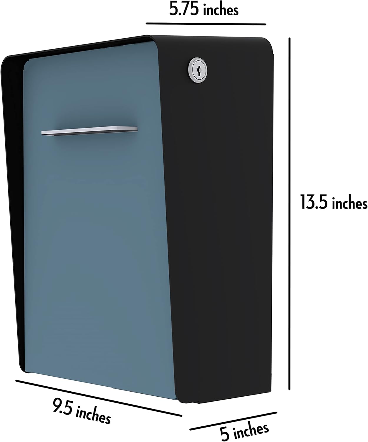 modbox USA Modern Locking Wall Mounted Mailbox - Custom Color Combination with Letter Tray - 12 Color Options