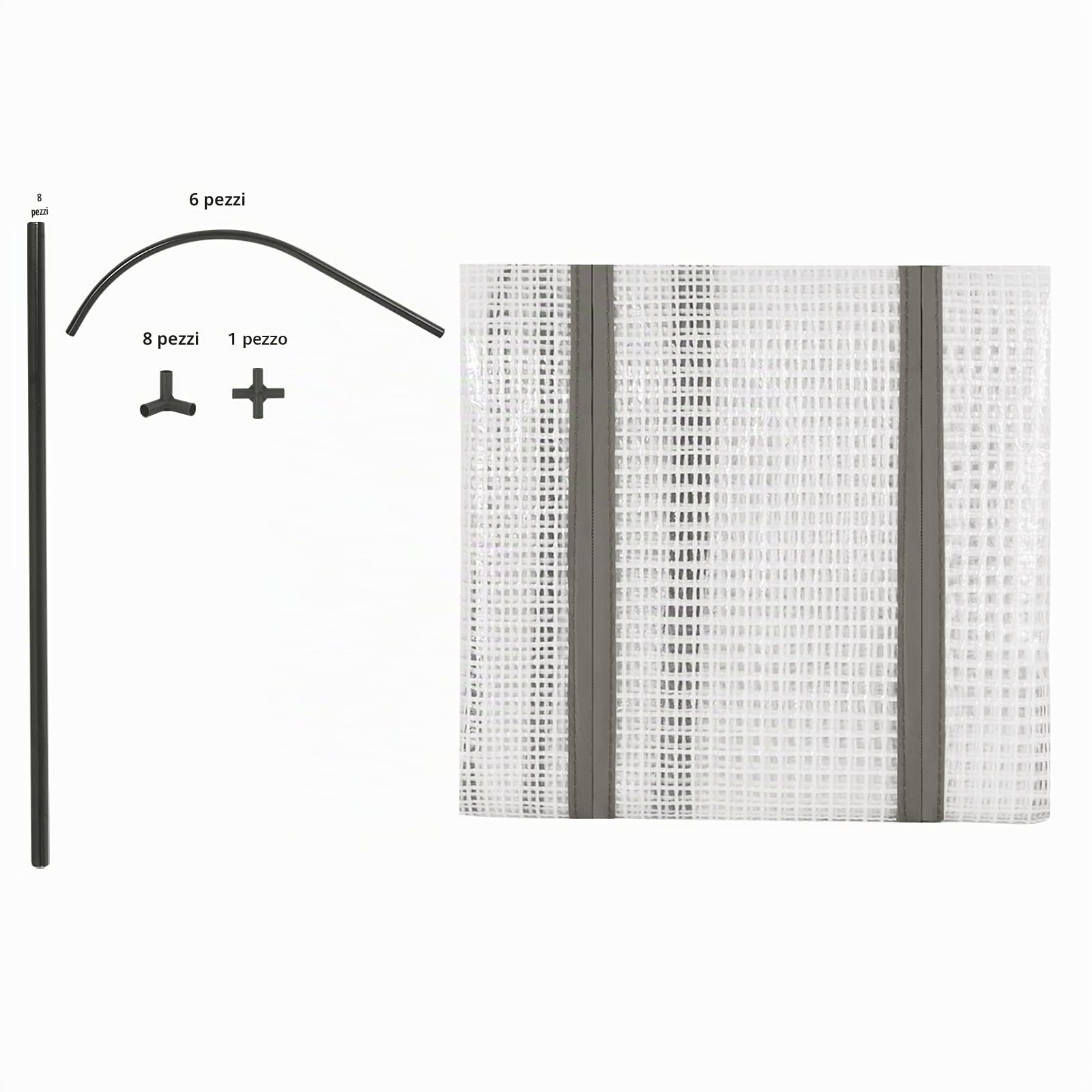 WOLTU Serra da Giardino PE, Semi-Traslucida, Bianco, 130x60x50cm | Impermeabile; Pioggia/Vento/Neve; Per Piante; Esterno; Protezione
