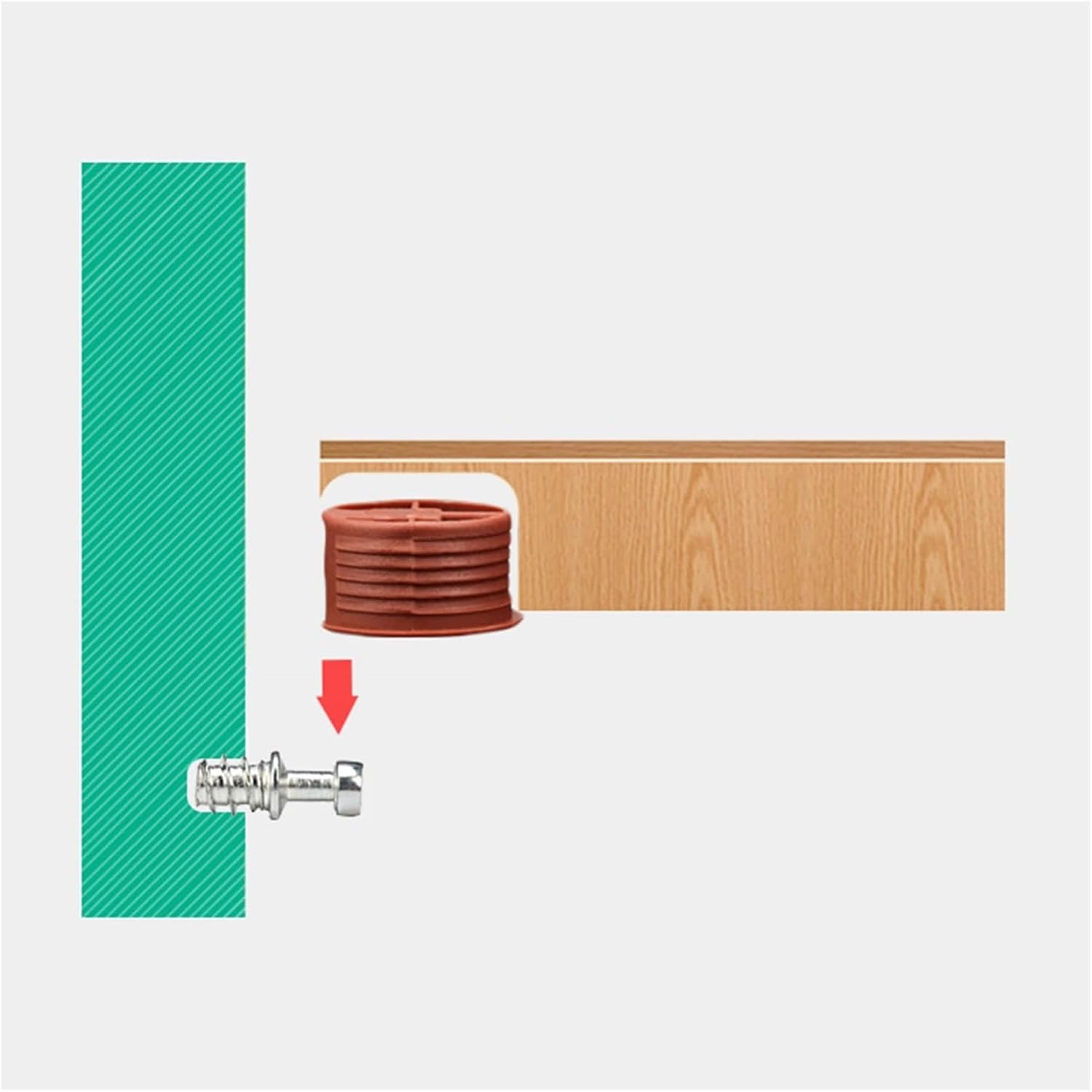 40 Pcs Wall-Mounted Brackets with Concealed Nails and Hidden Wooden Board Support Frame(Type 3)