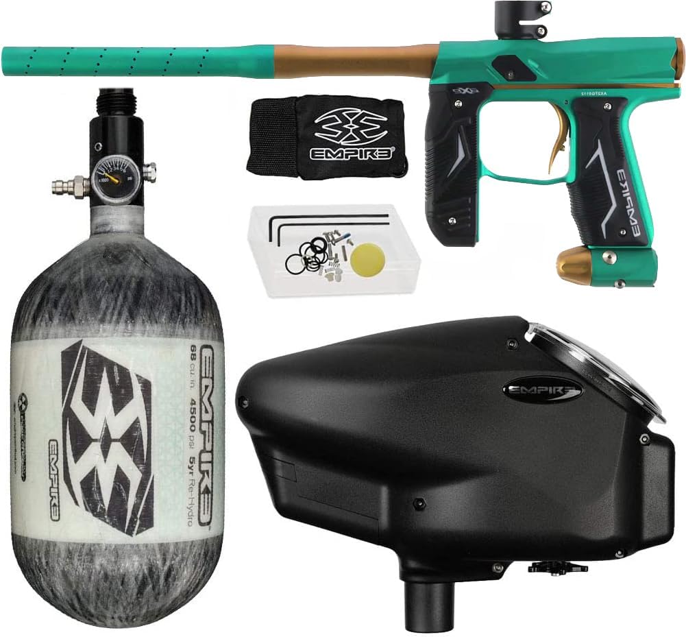 Empire Axe 2.0 Competition Paintball Gun Package Kit w/Air Tank and Halo Too Loader