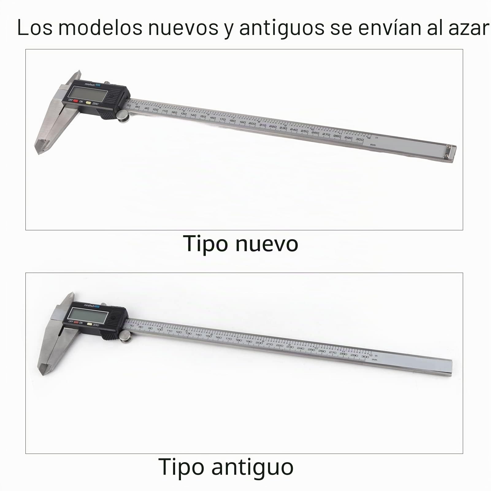 Calibrador Vernier Electrónico Digital de 12 Pulgadas y 300mm Micrómetro Pie de Rey Digital Pantalla LCD Grande Calibre Digital