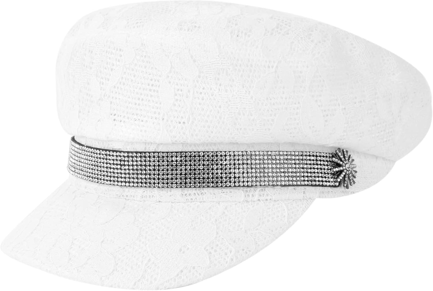 Women Pearls Summer Autumn Spring Thin Newsboy Cap Visor Flat Top Cabbie Painter Hat