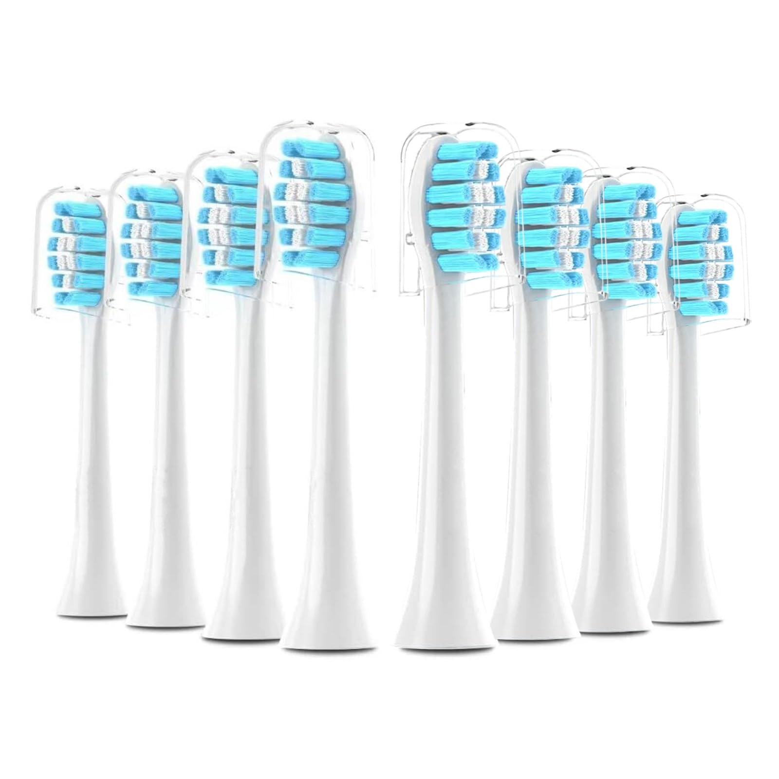 Confezione da 8 testine di ricambio for spazzolino compatibili con la testina dello elettrico(8pcs Blue)