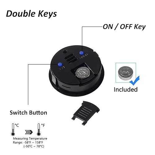 Miniatura 4 de AEDIKO Medidores electrónicos de humedad y temperatura para interiores, termómetro higrómetro, pantalla LCD Fahrenheit () para invernadero, jardín,