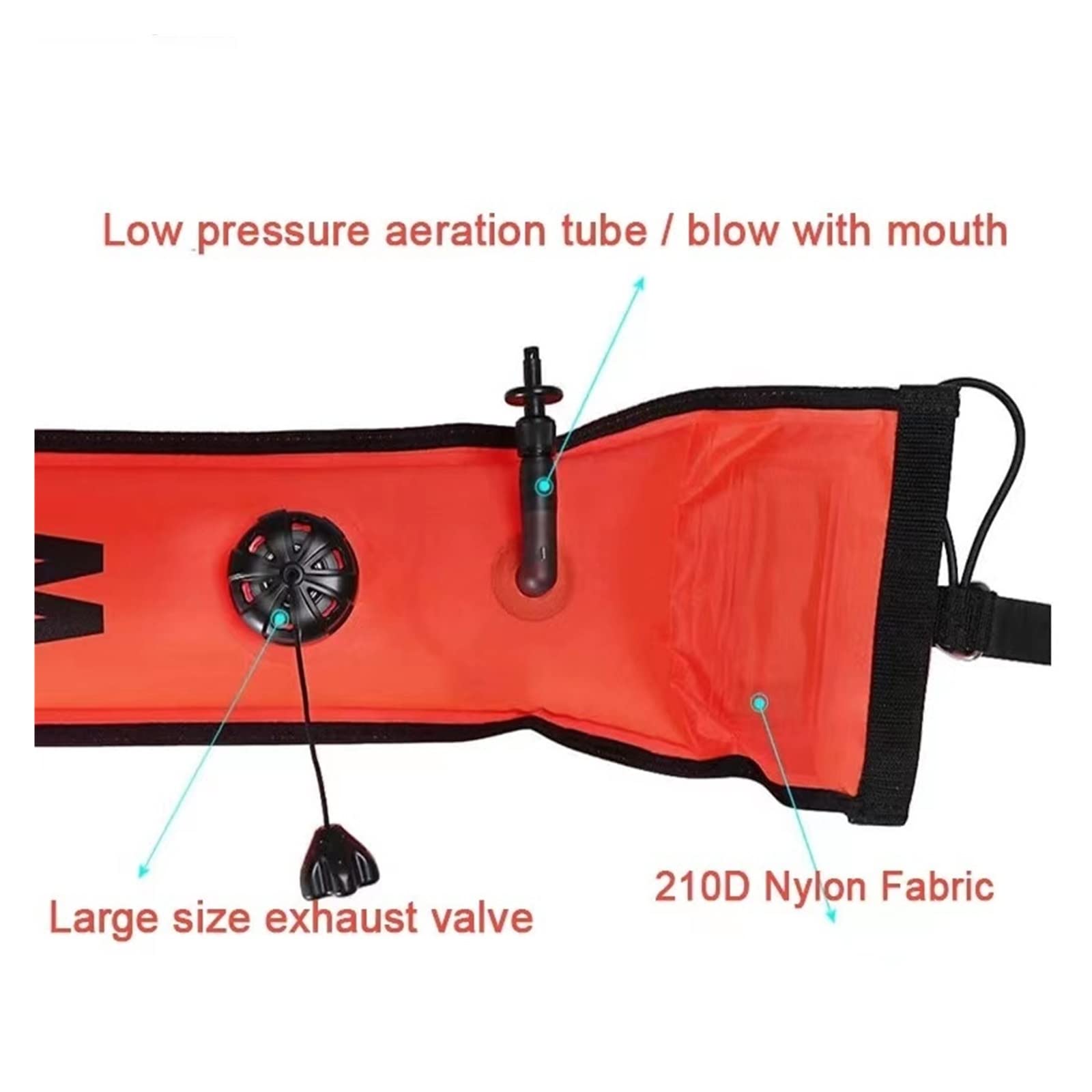 Sprzęt do nurkowania Diving Surface Marker Boja Bezpieczeństwo Podwodne Profesjonalna Tuba Nurkowa Surface Diver Korzystanie z bezpieczniejszego(Green,150CM)