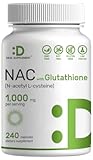DEAL SUPPLEMENT NAC Supplement (N-Acetyl Cysteine) 1,000mg Per Serving with Reduced Glutathione, 240 Capsules – Antioxidant Support for Immune Health, Lung, & Liver Function