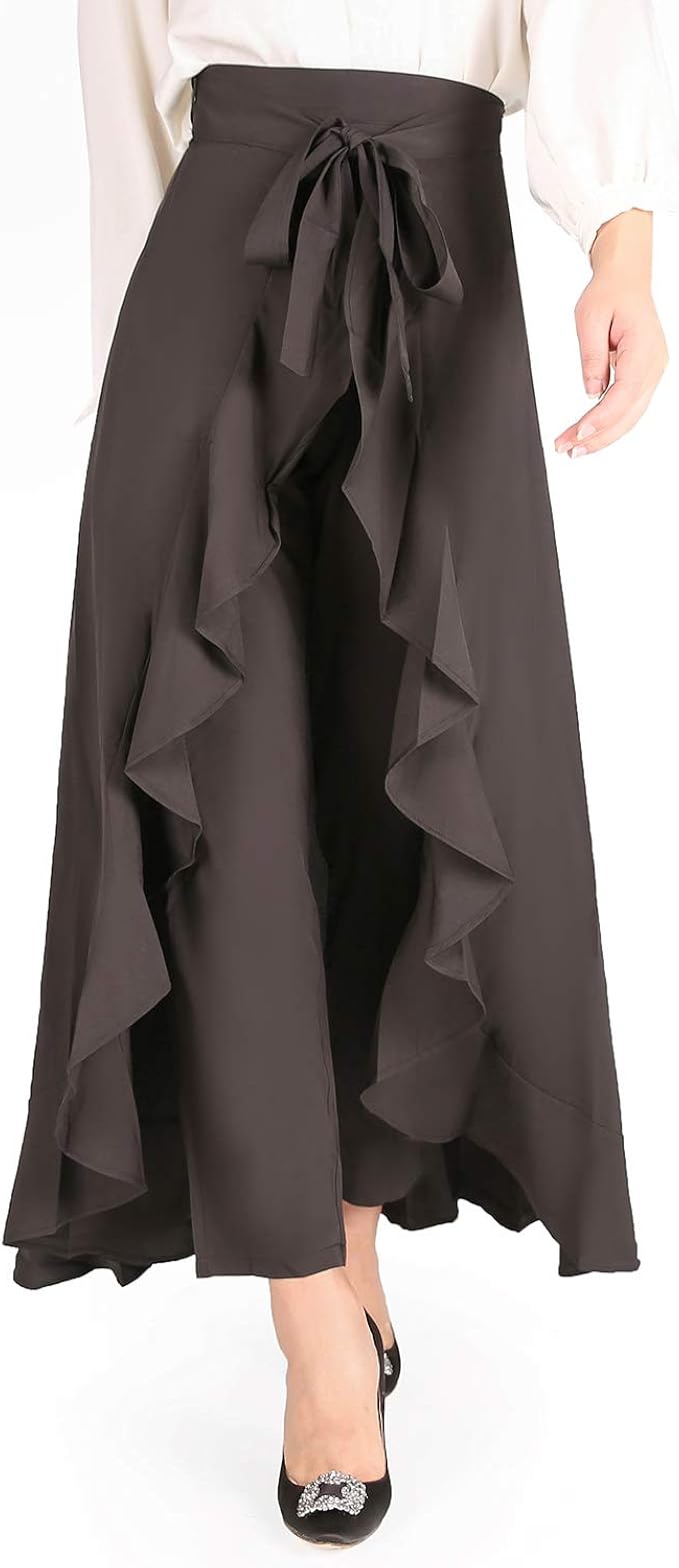 Trousers with wrap around skirt Clearance