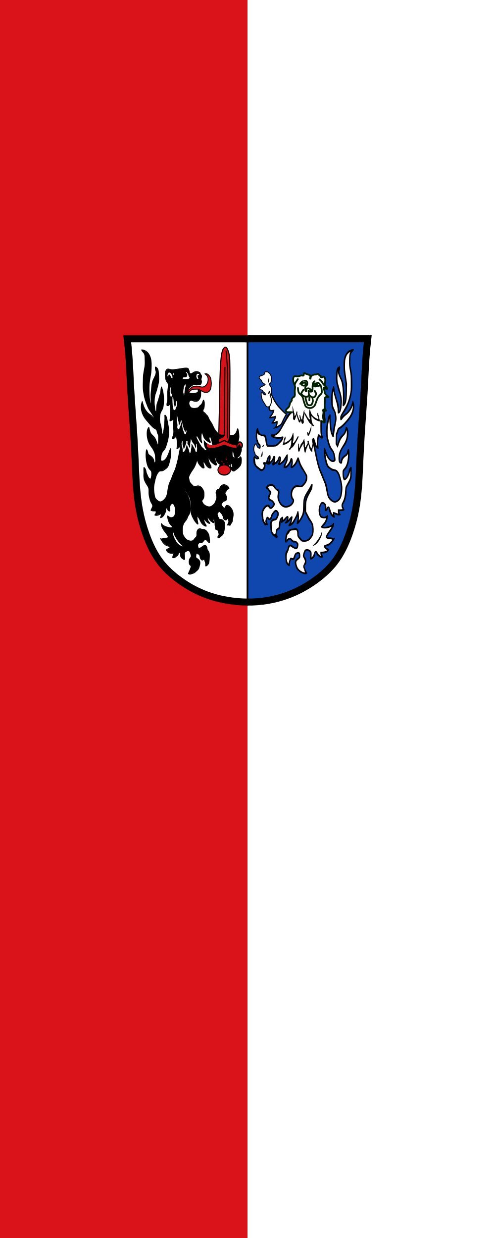 Drapeau Babensham portrait 300x120cm anti-enroulement pour mât extérieur exposé au vent