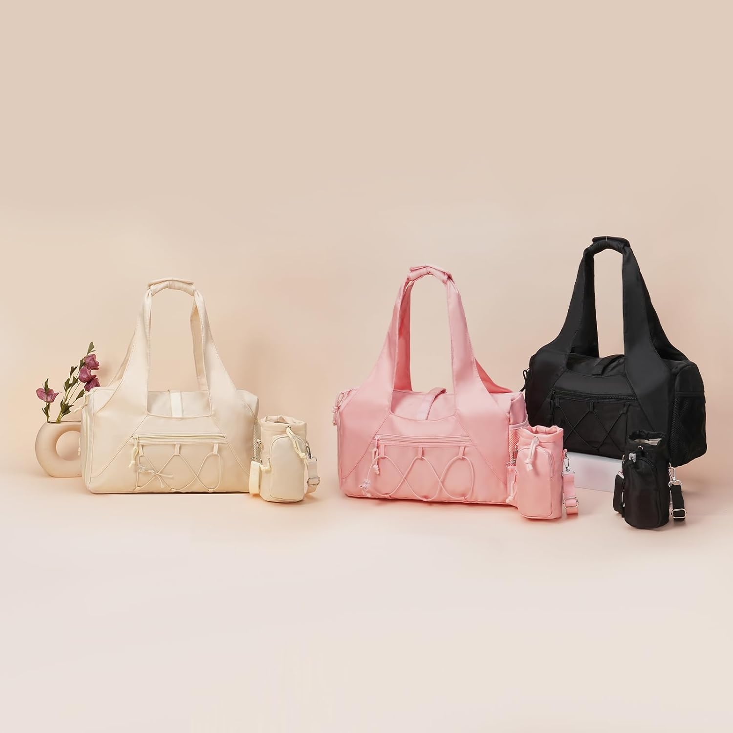 Handbag for Women Yoga Bag Large Capacity Yoga Pad Buckle with Shoe Compartment Water Bottle Sports Gym Bag Travel - Image 7