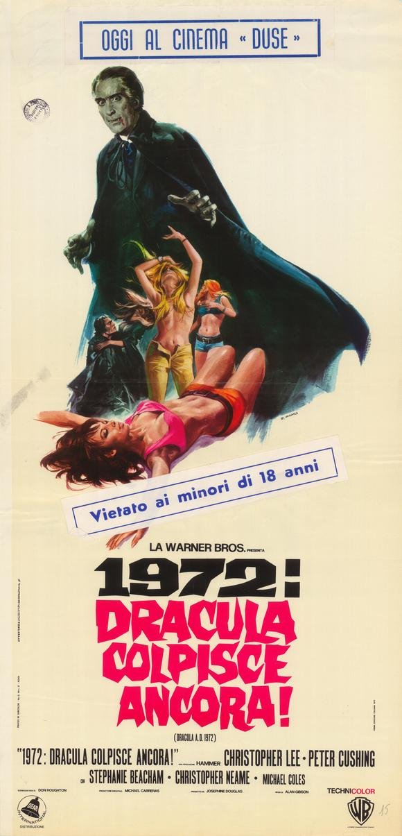 Amazon.com: Dracula AD 1972 27 x 40 Movie Poster - Italian Style A