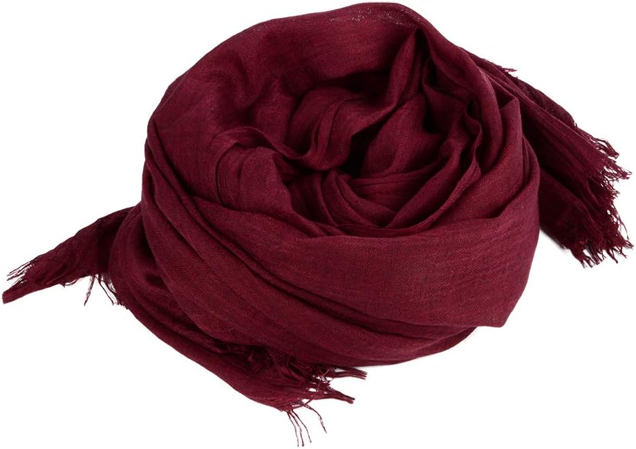 Women Summer Scarfs Large Long Lightweight Linen Beach Gauze Shawl Wrap 75”×43” - Image 2