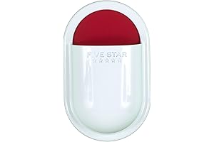 Five Star Locker Accessories; White with Red Pocket Locker Organizer