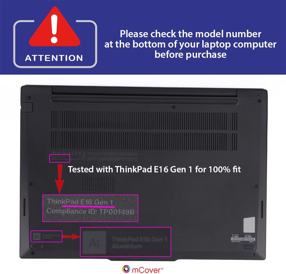 mCover case ONLY Compatible for 2024-2025 16" Lenovo ThinkPad E16 Gen 1 / Gen 2 Windows Notebook Computers (NOT Fitting Any Other Models)- Aqua - Image 4