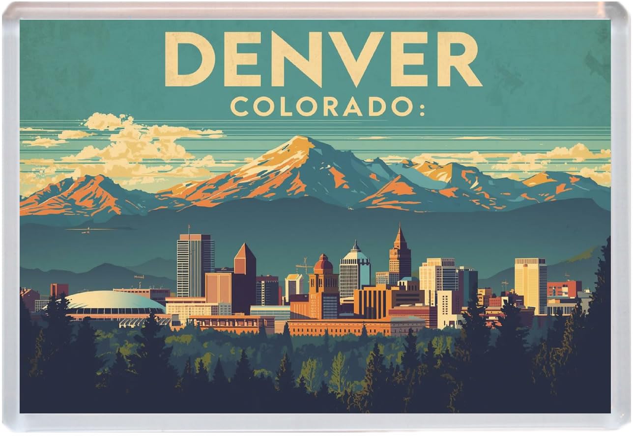 Denver - Colorado - Jumbo Artistic Fridge Magnet 96 x 67mm BBSFHM3209