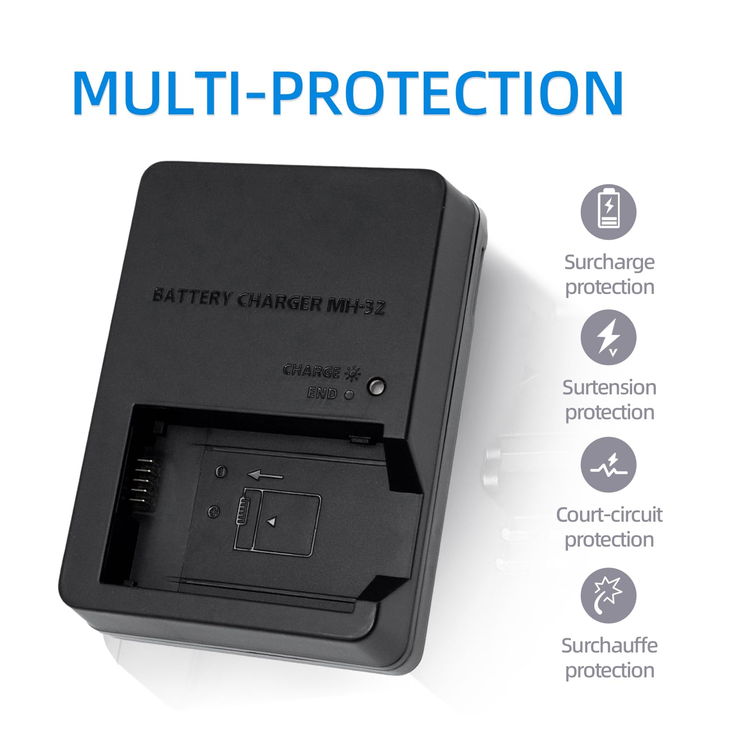 MH-32 Chargeur de Batterie Appareil Photo MH32 pour ENEL25 EN-EL25a Compatible avec Nikon Z30 Z50 ZFC Z50II Appareil Photo Micro sans Miroir